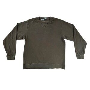 Cutter & Buck Men's V-Neck Pullover 100% Cotton Sweater in Brown Size XL